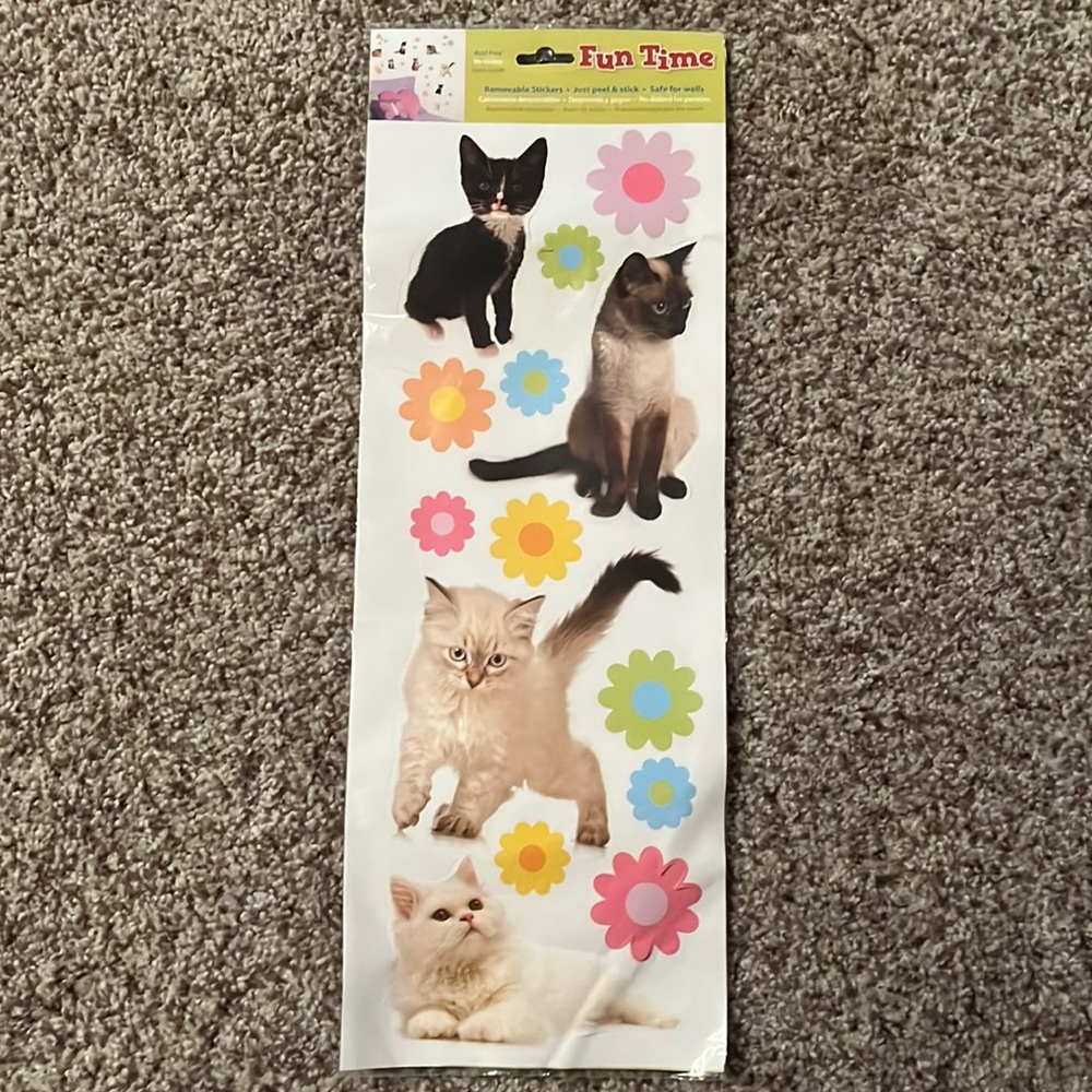 2 NEW Sheets of Removable Cat Stickers to Decorate Anywhere!